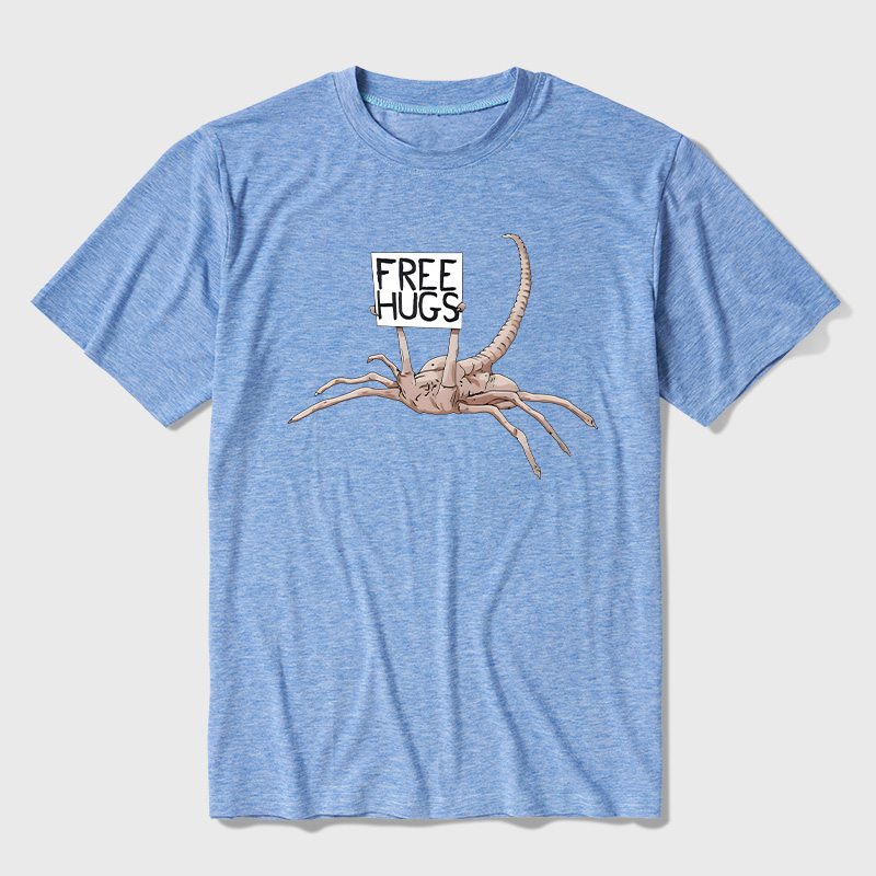 FreeHugs-Alien Xenomorph Ultra Soft Heather Tees