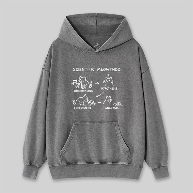 Scientific Meowthod Washed Hoodie