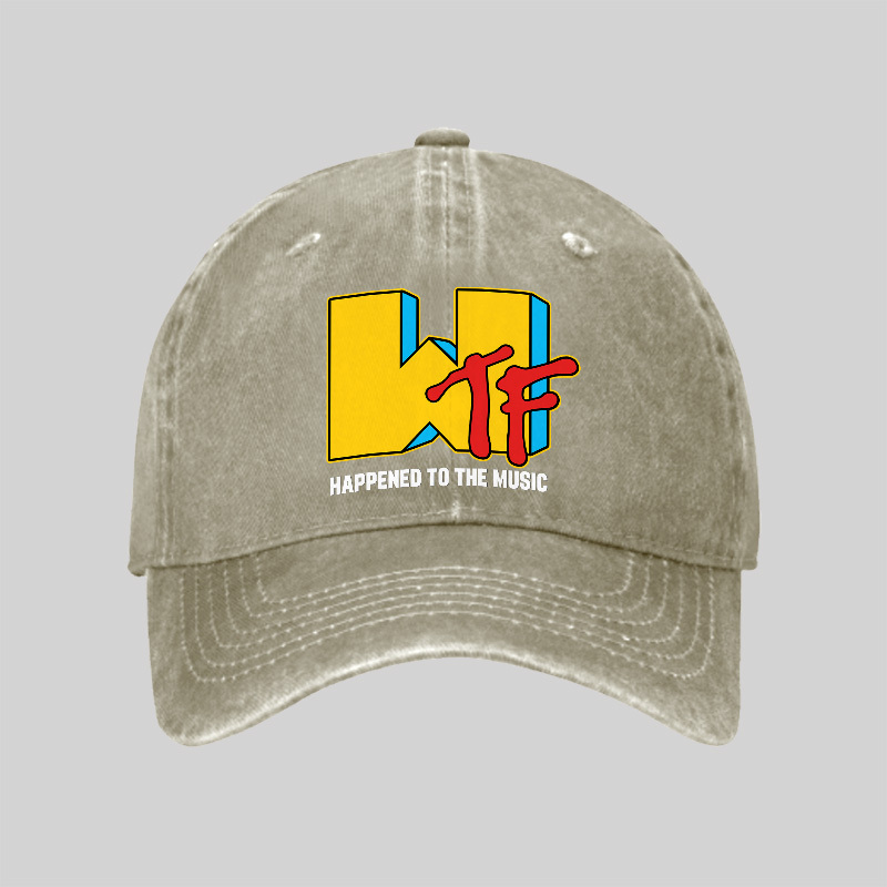 WTF Happened To The Music Washed Vintage Baseball Cap