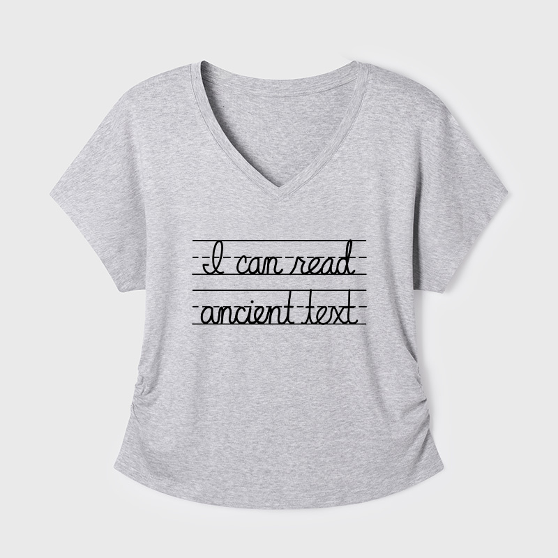I Can Read Ancient Geek Dolman Sleeve V-Neck Shirt