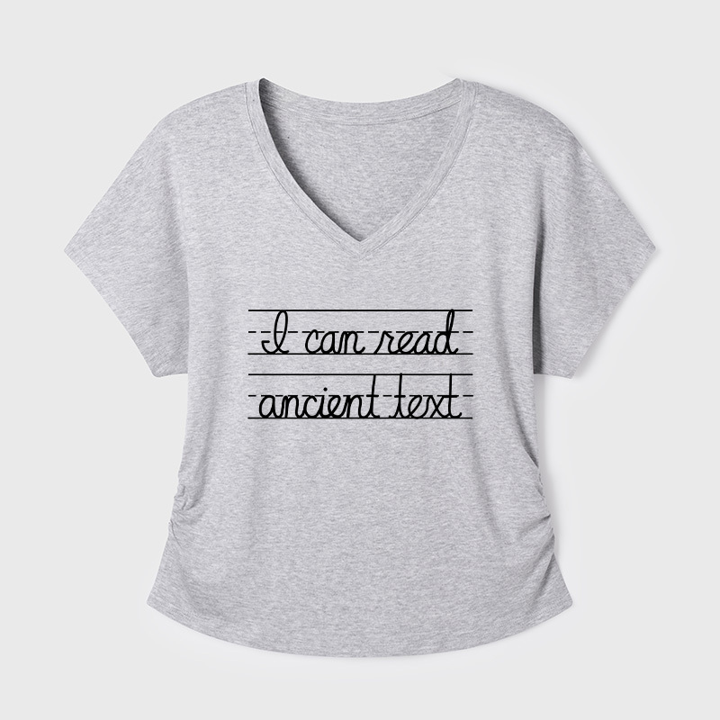 I Can Read Ancient Geek Dolman Sleeve V-Neck Shirt