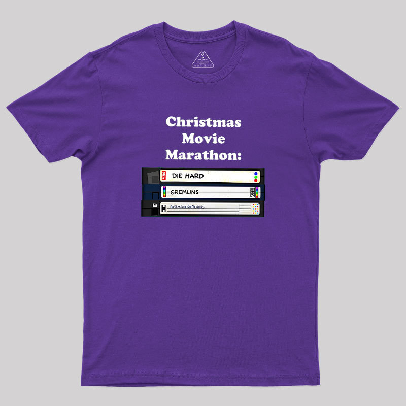 Christmas Movie Marathon Geek T-Shirt