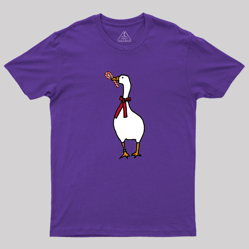 Silly Goose with Candy Cane Geek T-Shirt