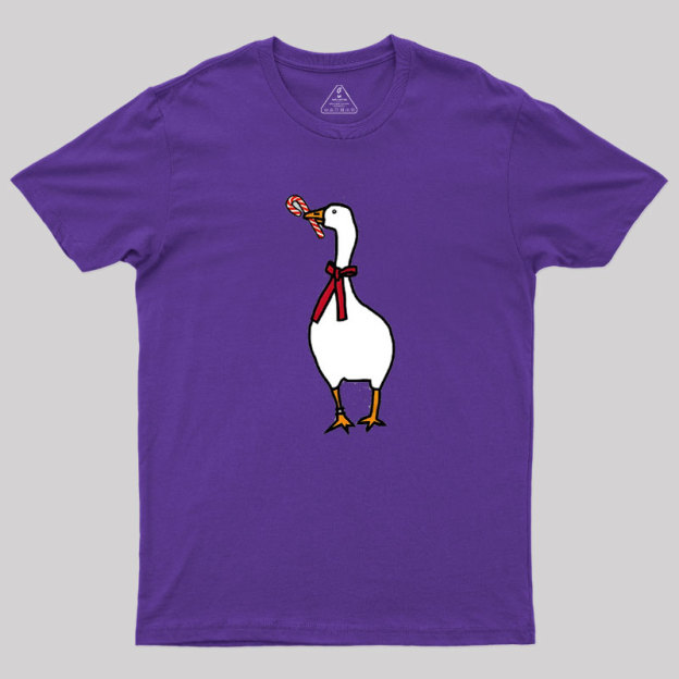 Silly Goose with Candy Cane Geek T-Shirt