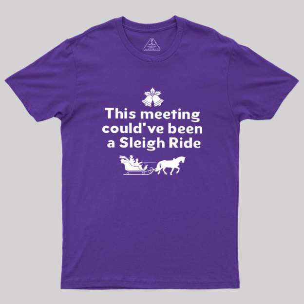 This Meeting Could Have Been A Sleigh Ride Geek T-Shirt