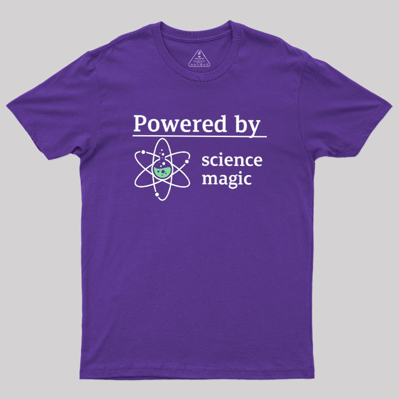 Powered By Science Magic Geek T-Shirt