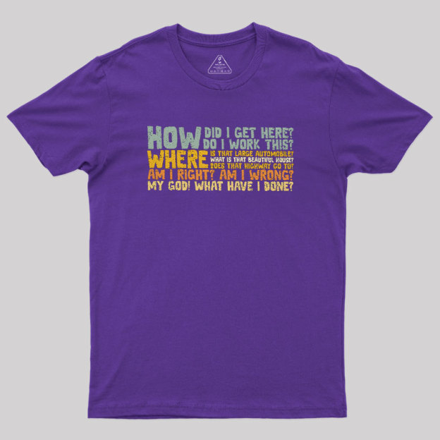 How Did I Get Here Geek T-Shirt