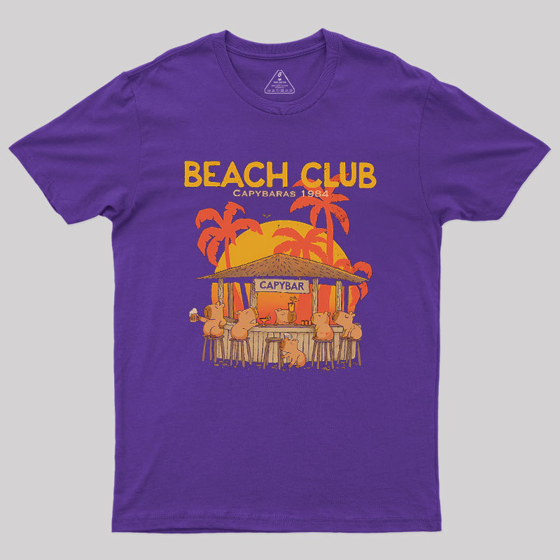 Capybara Beach Club Geek T-Shirt