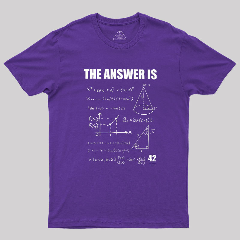 42 The Answer To Life The Universe Geek T-Shirt