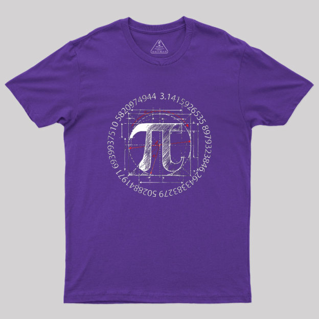 Pi Symbol Sketch Geek T-Shirt
