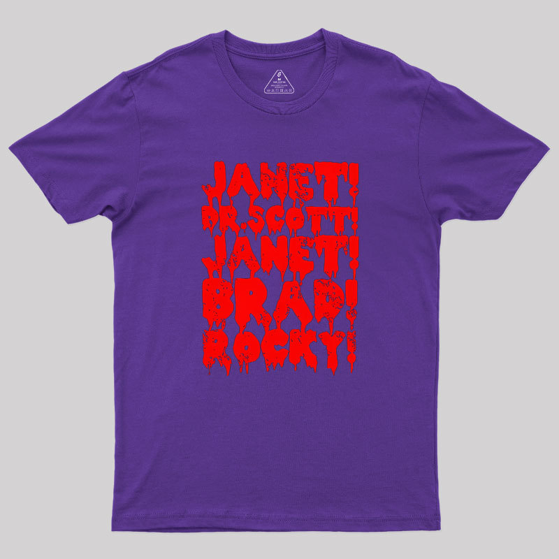 Janet! Dr. Scott! Janet! Brad!  Geek T-Shirt