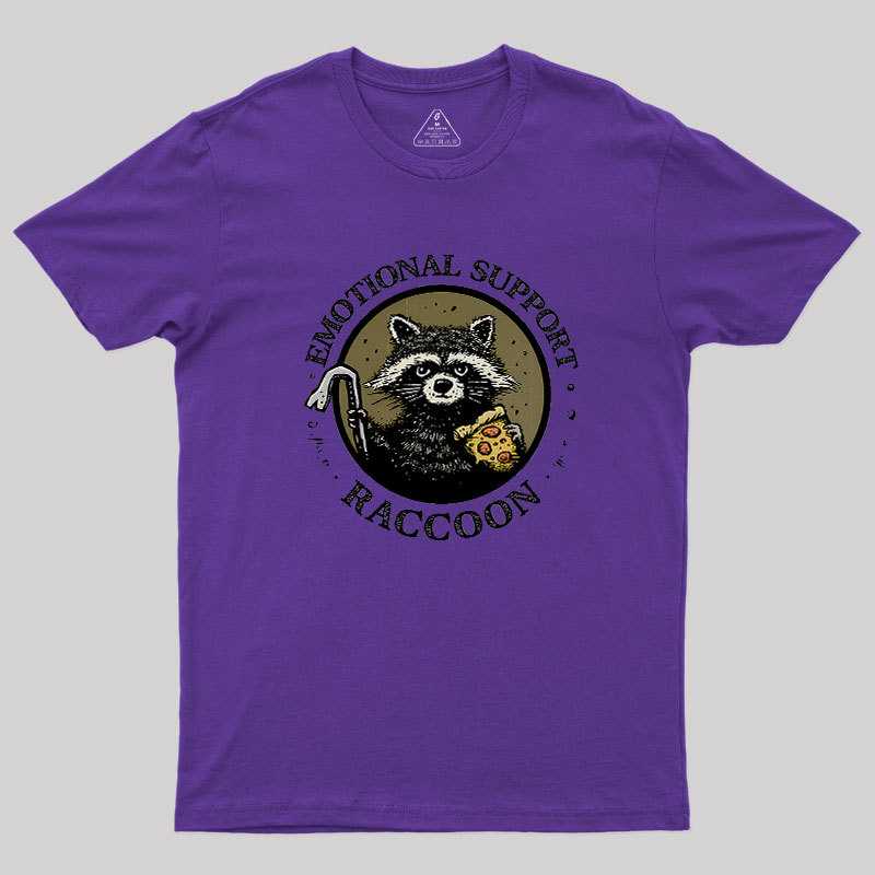 Emotional Support Raccoon Geek T-Shirt