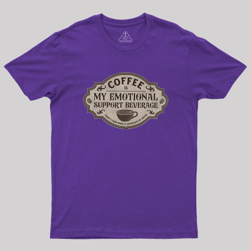 My Emotional Support Beverage Remix Geek T-Shirt