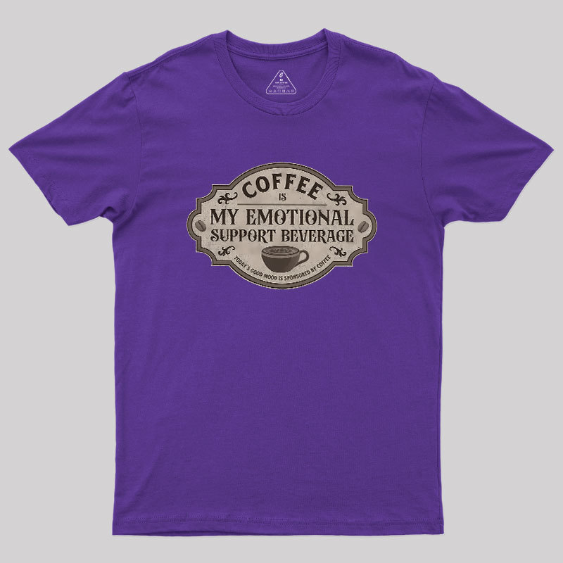 My Emotional Support Beverage Remix Geek T-Shirt