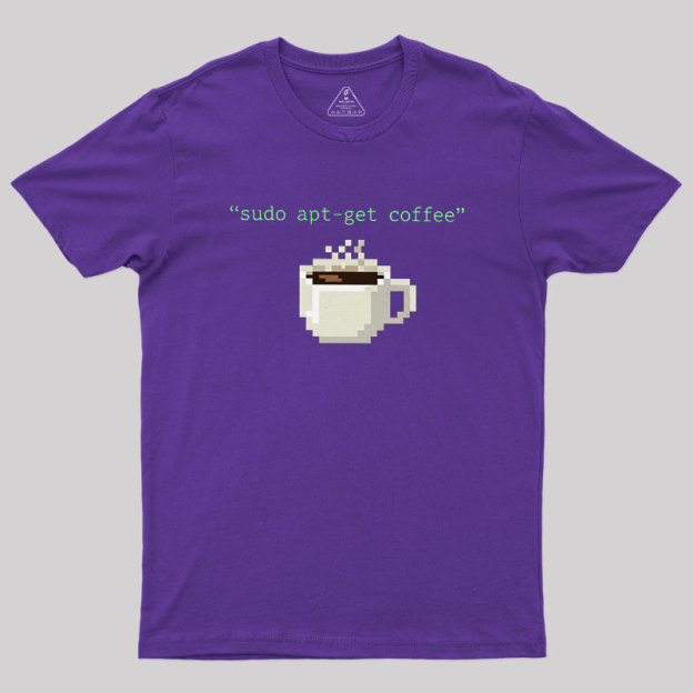 Sudo Apt-get Coffee Geek T-Shirt
