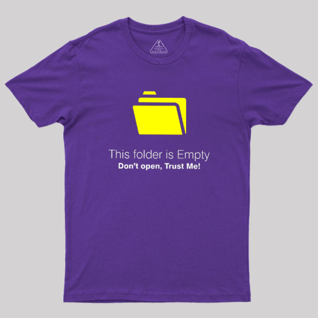 Empty Folder Meme Geek T-Shirt