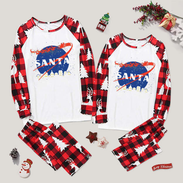 Santa Space Couple Pajama Set