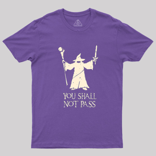 Gandalf- You Shall Not Pass Geek T-Shirt
