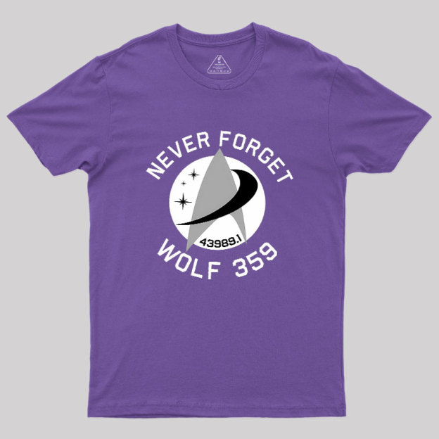Never Forget Wolf 359 Geek T-Shirt