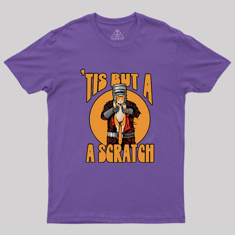 Tis But A Scratch The Black Knight Vs Cat Knight & Kitt Geek T-Shirt