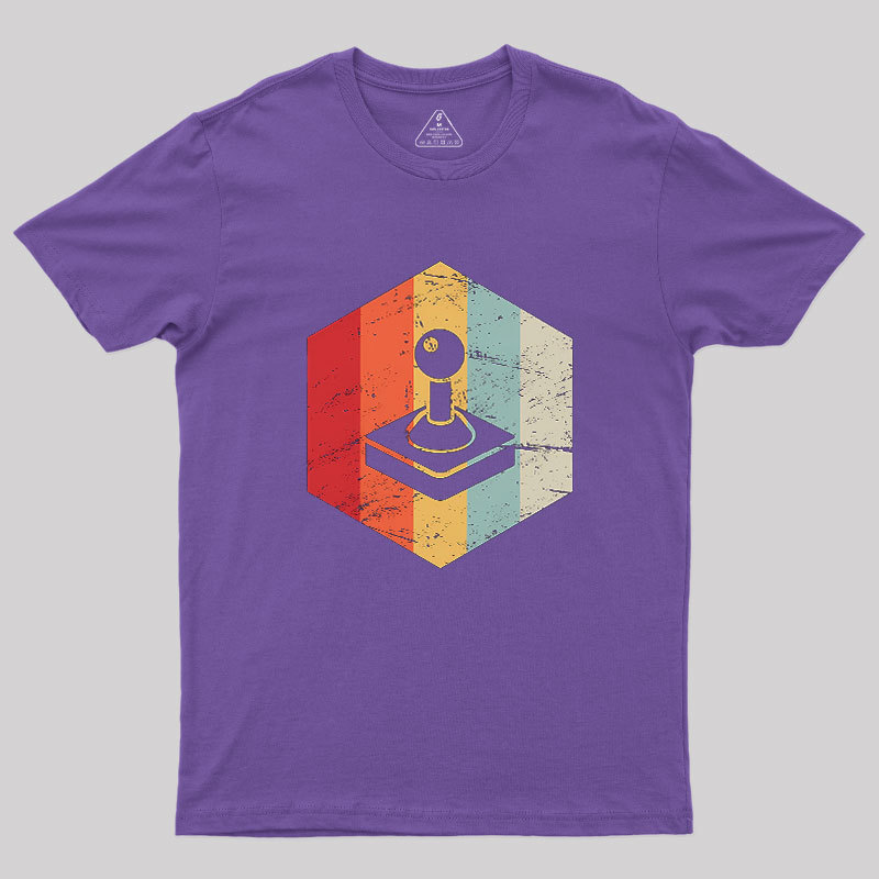 Vintage Arcade Joystick Icon Geek T-Shirt