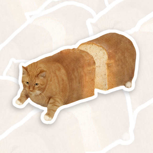 Cat Loaf Funny Geek Sticker