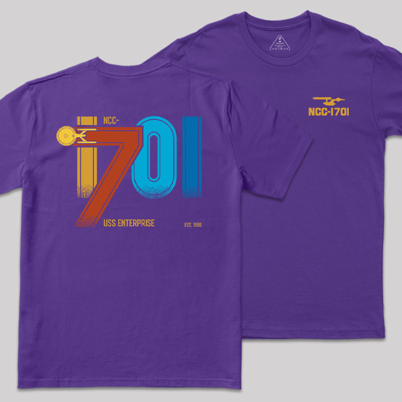 NCC-1701 Front and Back Printed Geek T-Shirt