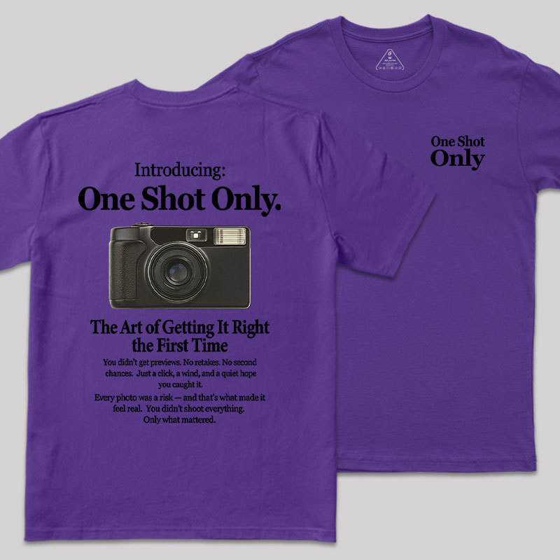 One Shot Only Front and Back Printed Geek T-Shirt