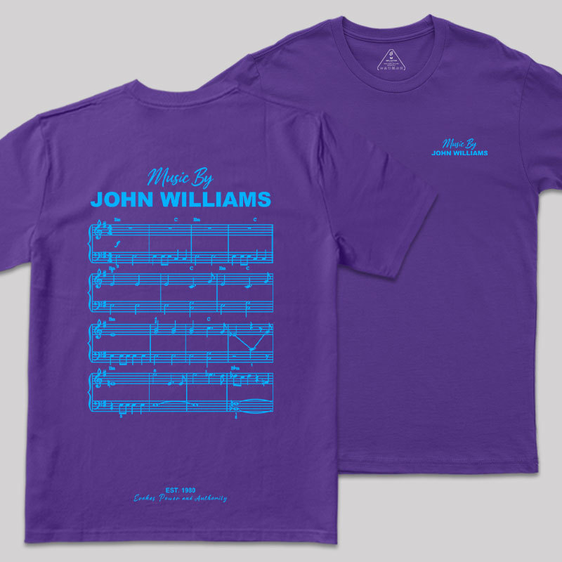 Music by John Williams Front and Back Printing Geek T-Shirt