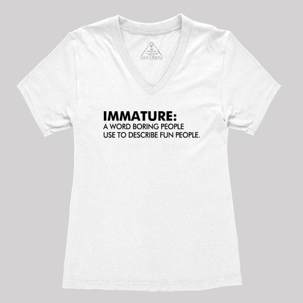 Maturity Misunderstood Women's V-Neck T-shirt