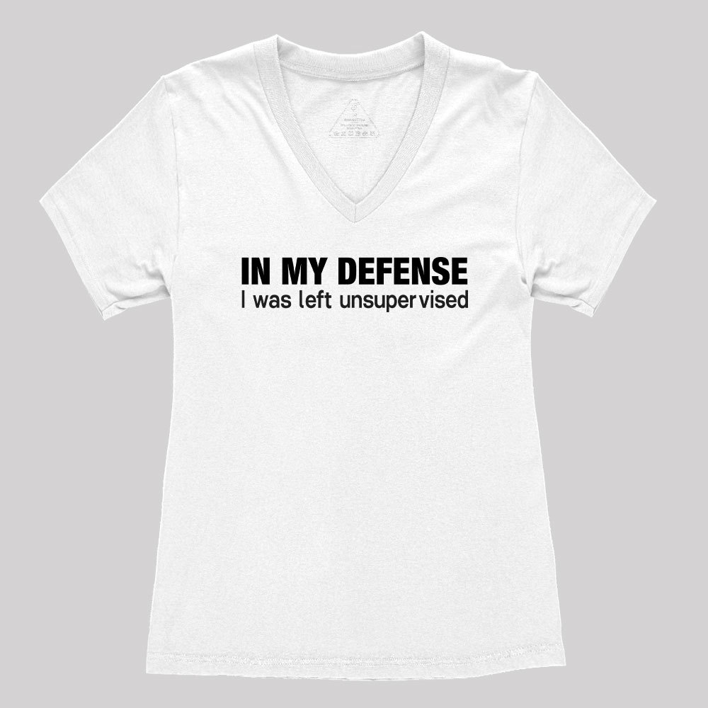 I Was Left Unsupervised Women's V-Neck T-shirt