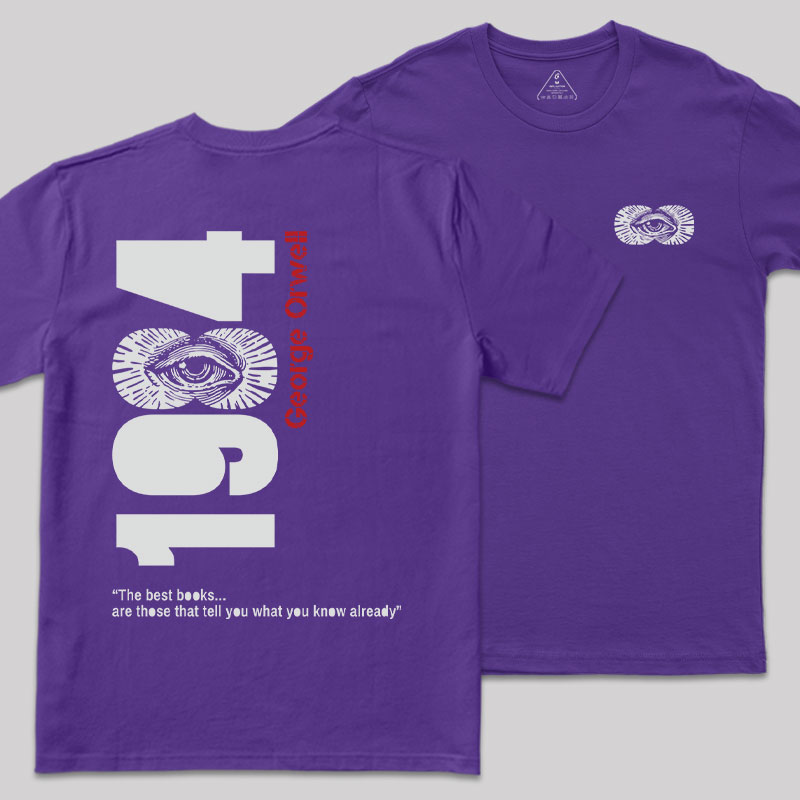 1984 Waching You Front and Back Printed Geek T-Shirt