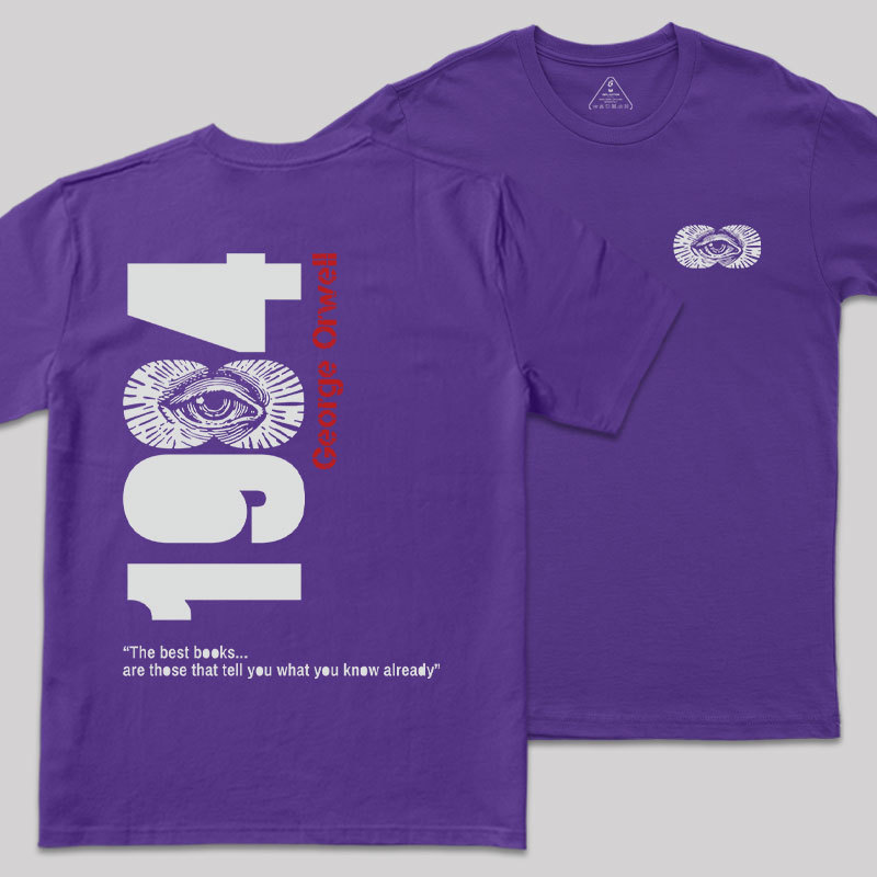 1984 Waching You Front and Back Printed Geek T-Shirt