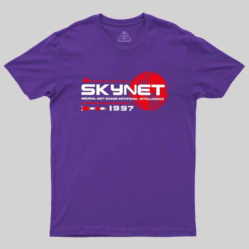 Skynet Globe Lts Worn Geek T-Shirt