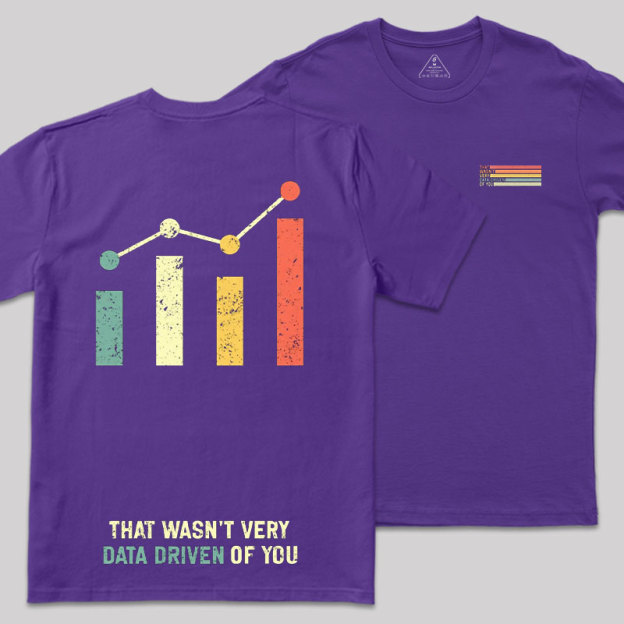 Data-Driven Front and Back Printed Geek T-Shirt