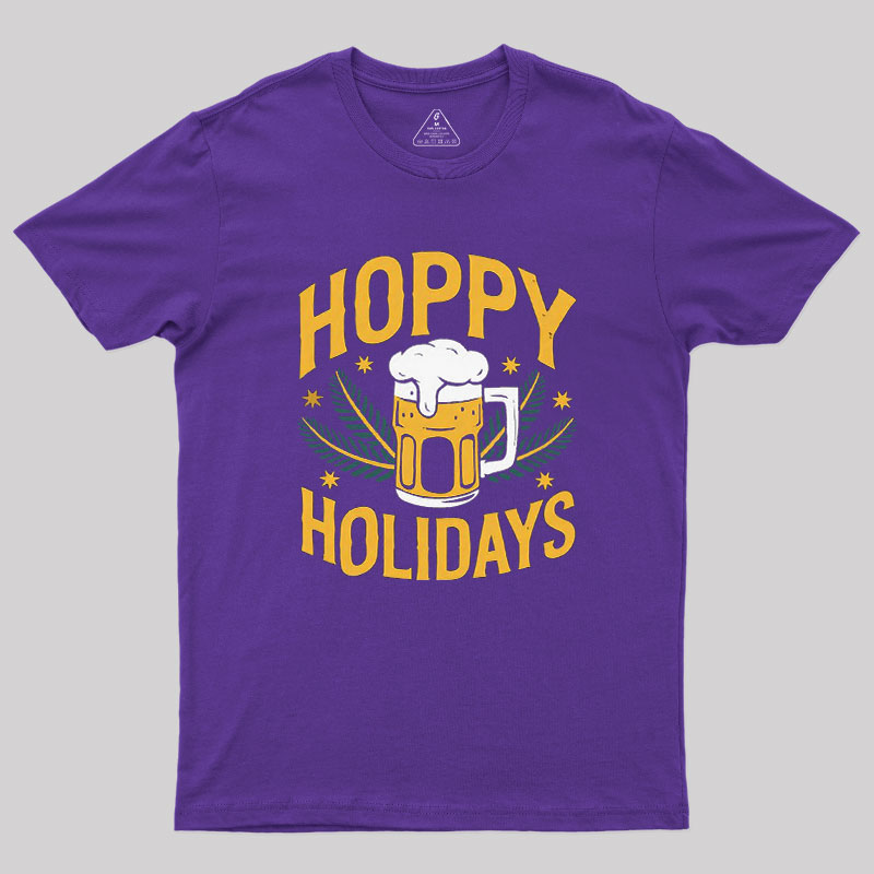 Hoppy Holidays Funny Santa Claus Beer Geek T-Shirt