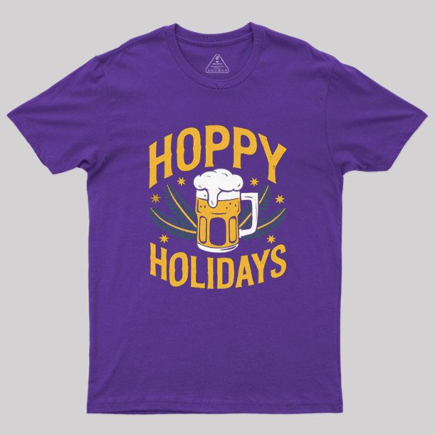 Hoppy Holidays Funny Santa Claus Beer Geek T-Shirt