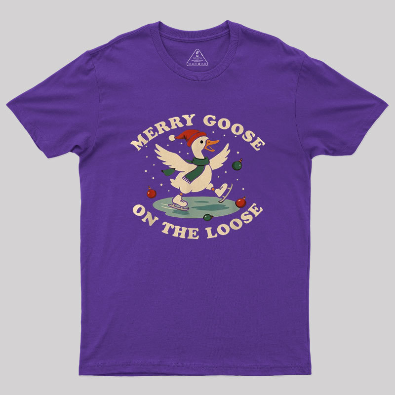 Merry Goose on The Loose Geek T-Shirt