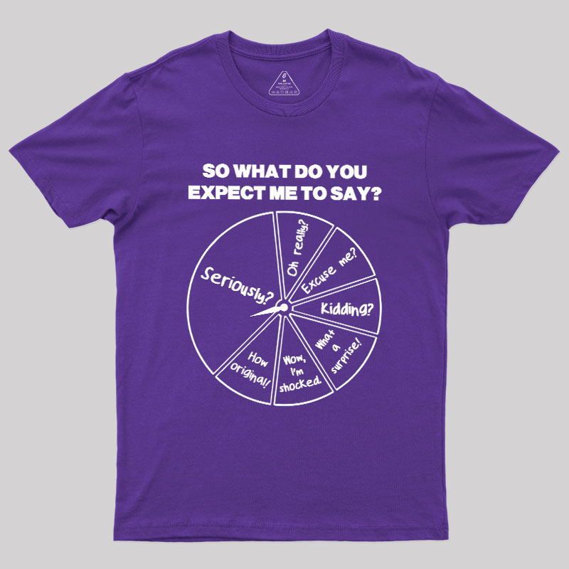 What Do You Expect Me To Say Geek T-Shirt