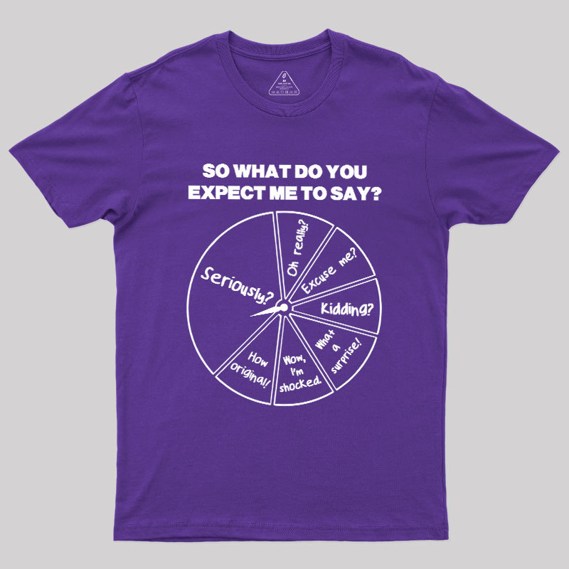 What Do You Expect Me To Say Geek T-Shirt