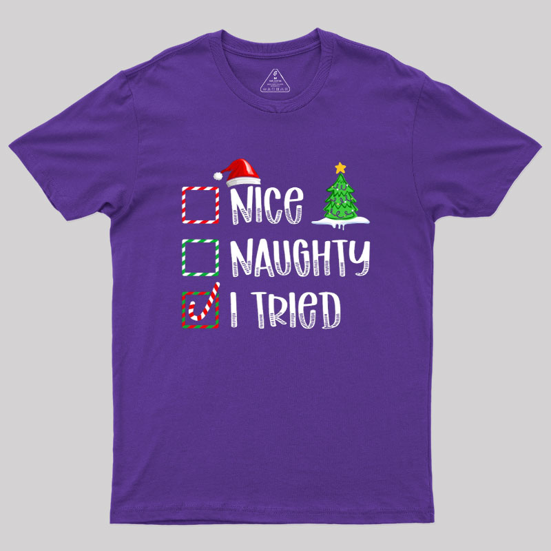 Nice Naughty I Tried Geek T-Shirt