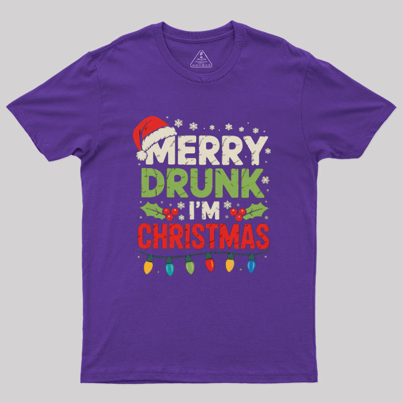 Merry Drunk I'm Christmas Funny Geek T-Shirt