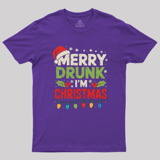Merry Drunk I'm Christmas Funny Geek T-Shirt