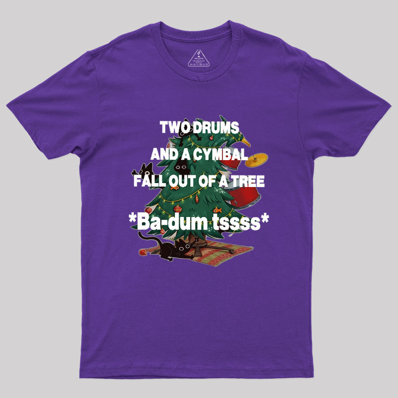 Badum tssss Humour Christmas Geek T-Shirt