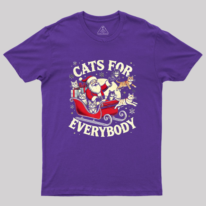 Christmas Cat Santa Cat Lover Geek T-Shirt