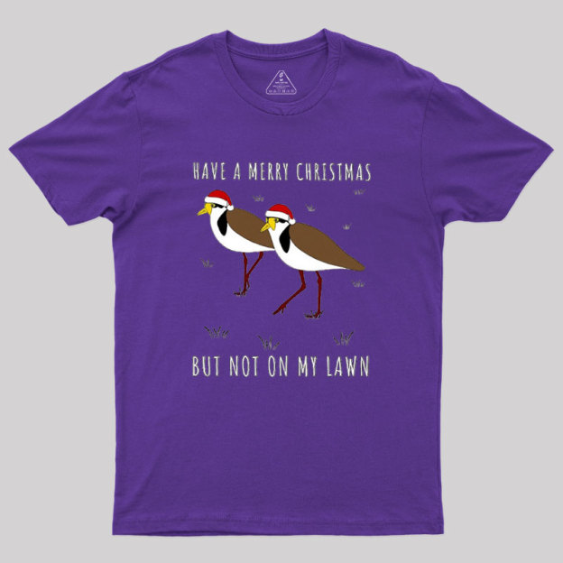 Masked Lapwing Plover Christmas Geek T-Shirt