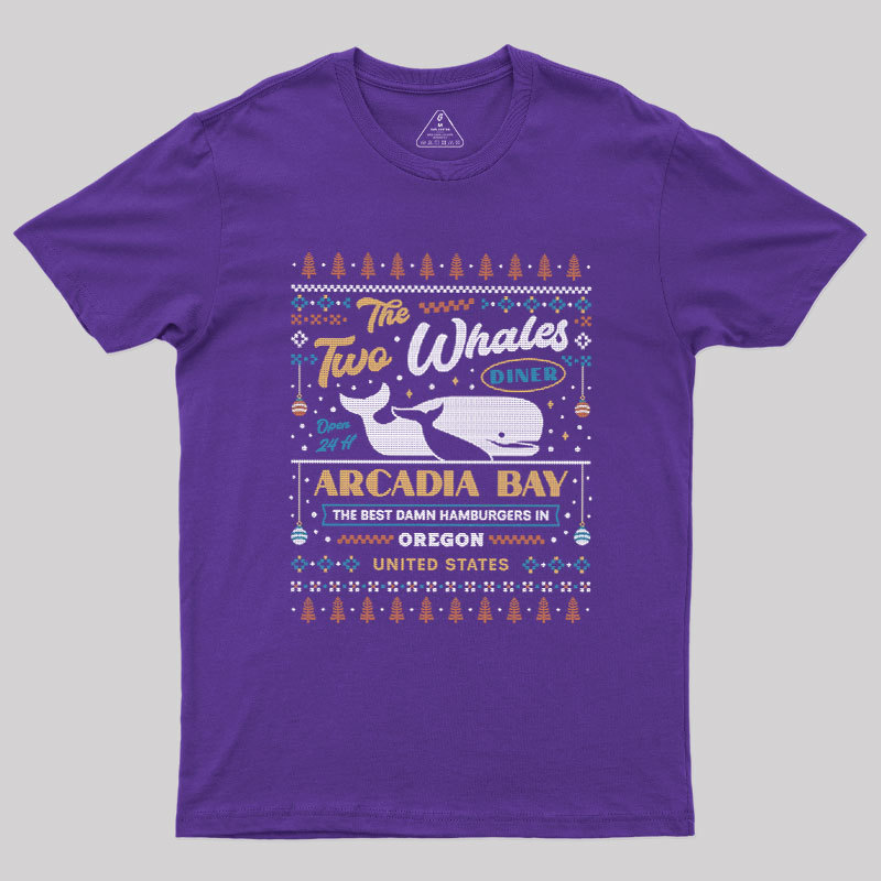 Two Whales Diner Ugly Sweater Geek T-Shirt
