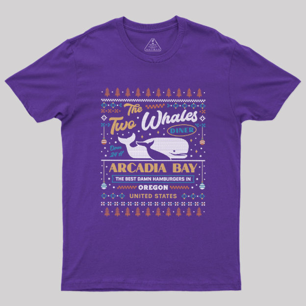 Two Whales Diner Ugly Sweater Geek T-Shirt