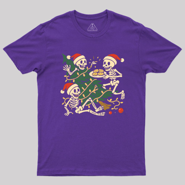 Skeleton Cookie Christmas Chaos Geek T-Shirt