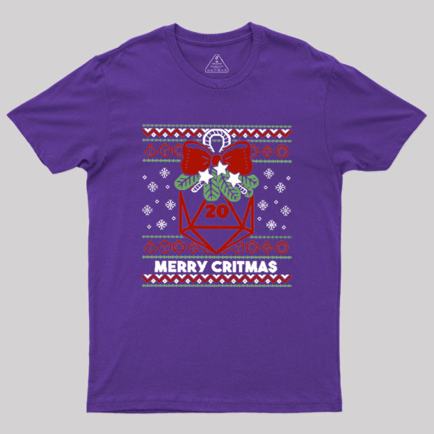 Merry Critmas Ugly Sweater Geek T-Shirt
